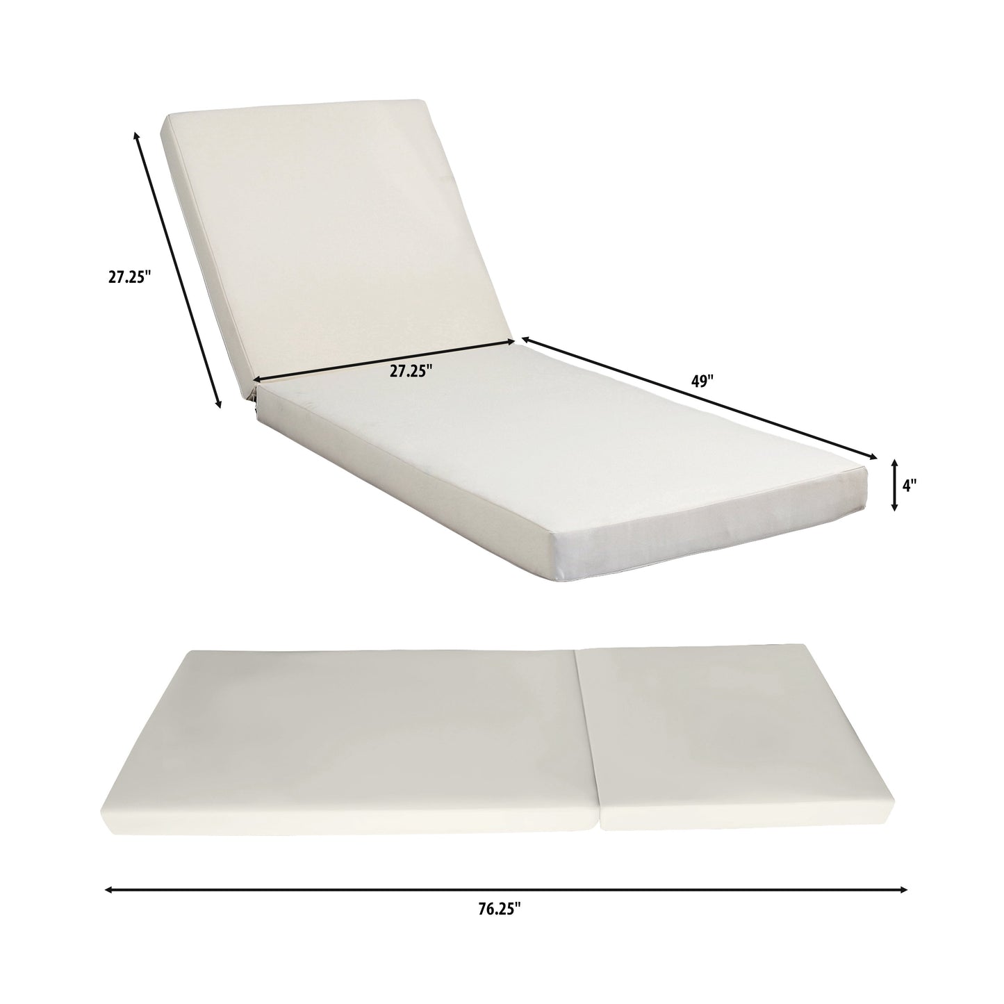 Lounge Chaise Set in Acacia Solid Wood