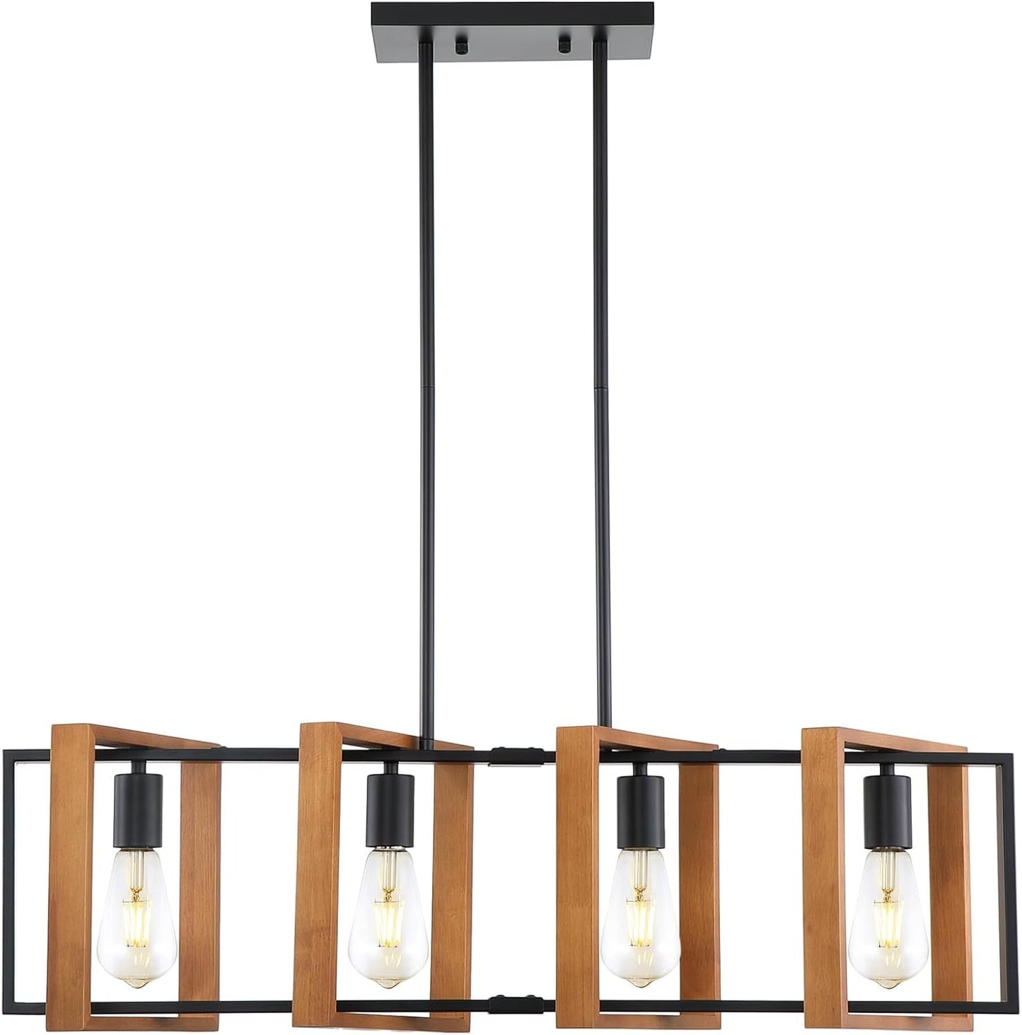 Farmhouse Linear Semi-Caged Chandelier