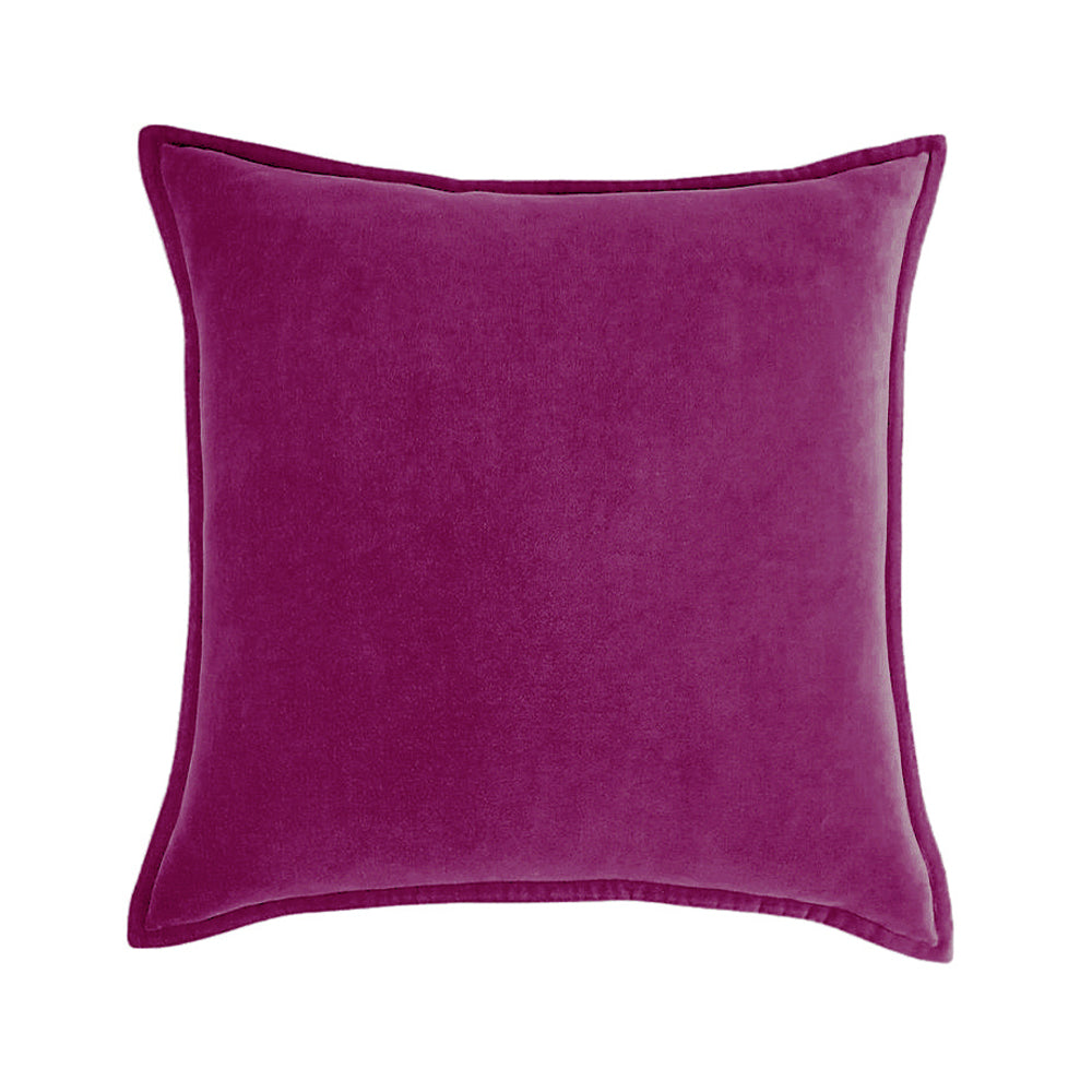 Square Cotton Velvet Throw Pillow (With insert)  size 18"x18"