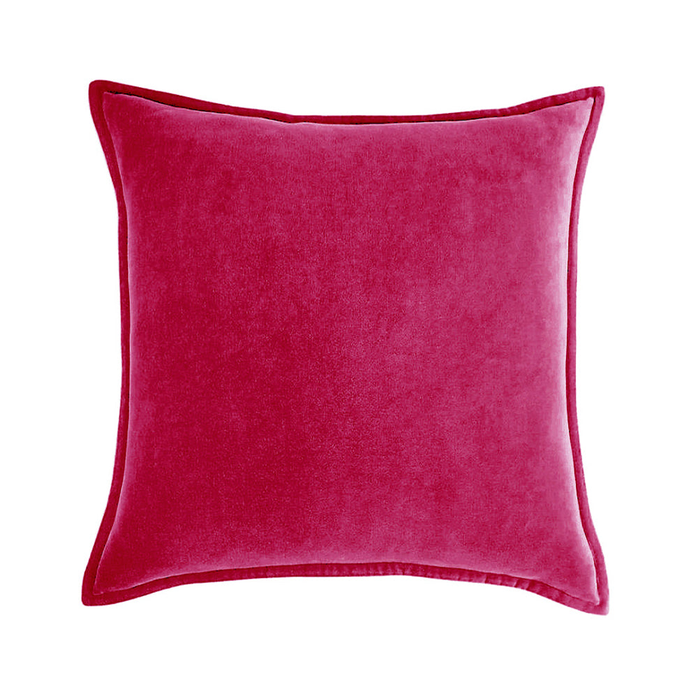 Square Cotton Velvet Throw Pillow (With insert)  size 18"x18"