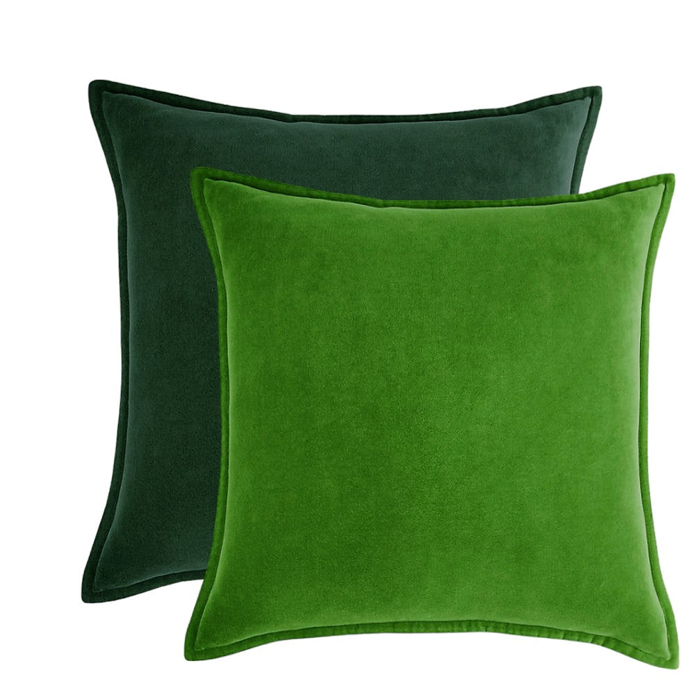 Square Cotton Velvet Throw Pillow (With insert)  size 18"x18"