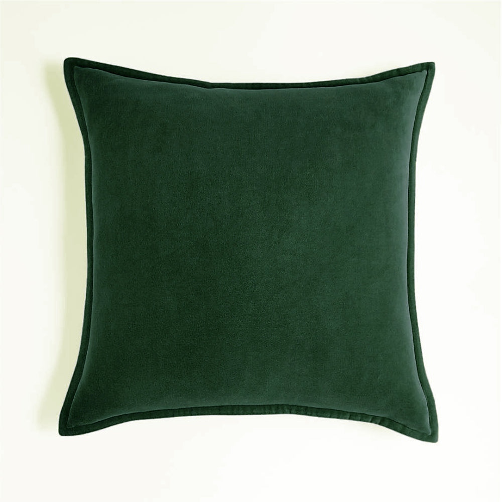 Square Cotton Velvet Throw Pillow (With insert)  size 18"x18"