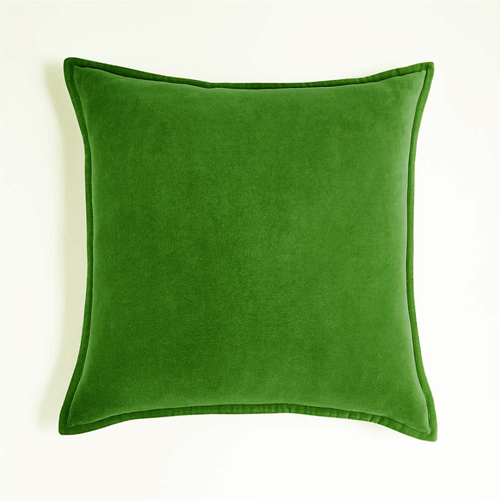Square Cotton Velvet Throw Pillow (With insert)  size 18"x18"