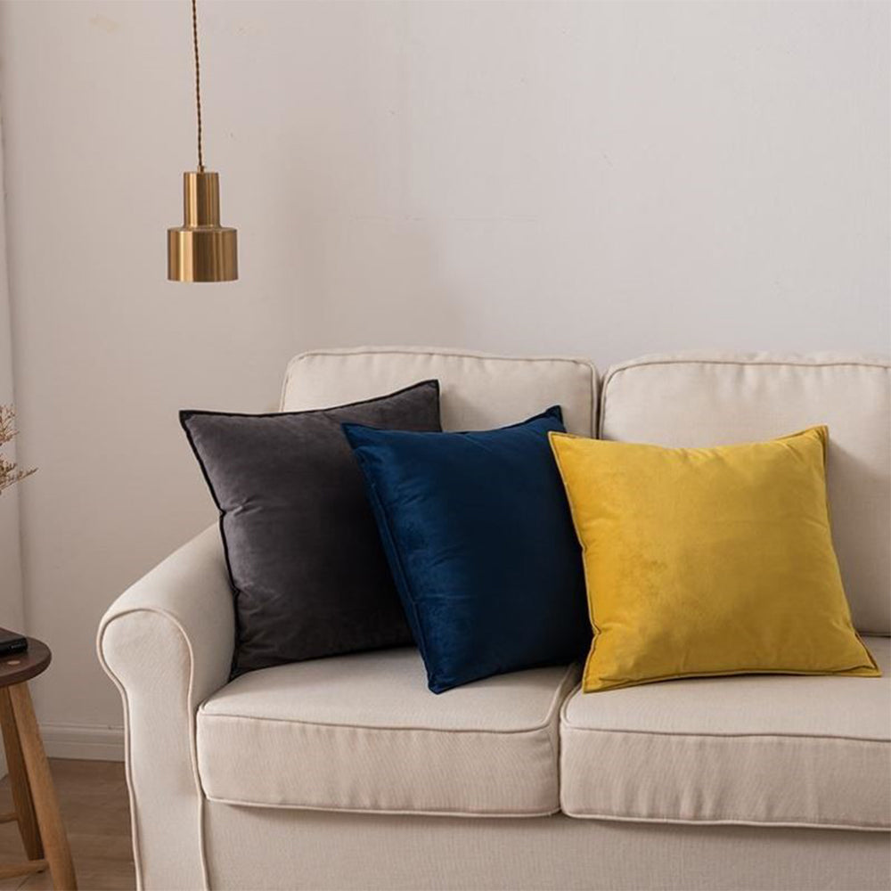 Square Cotton Velvet Throw Pillow (With insert)  size 18"x18"