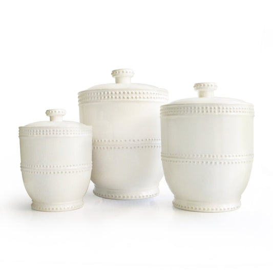 Bianca Bead 3 Pieces Canister Set