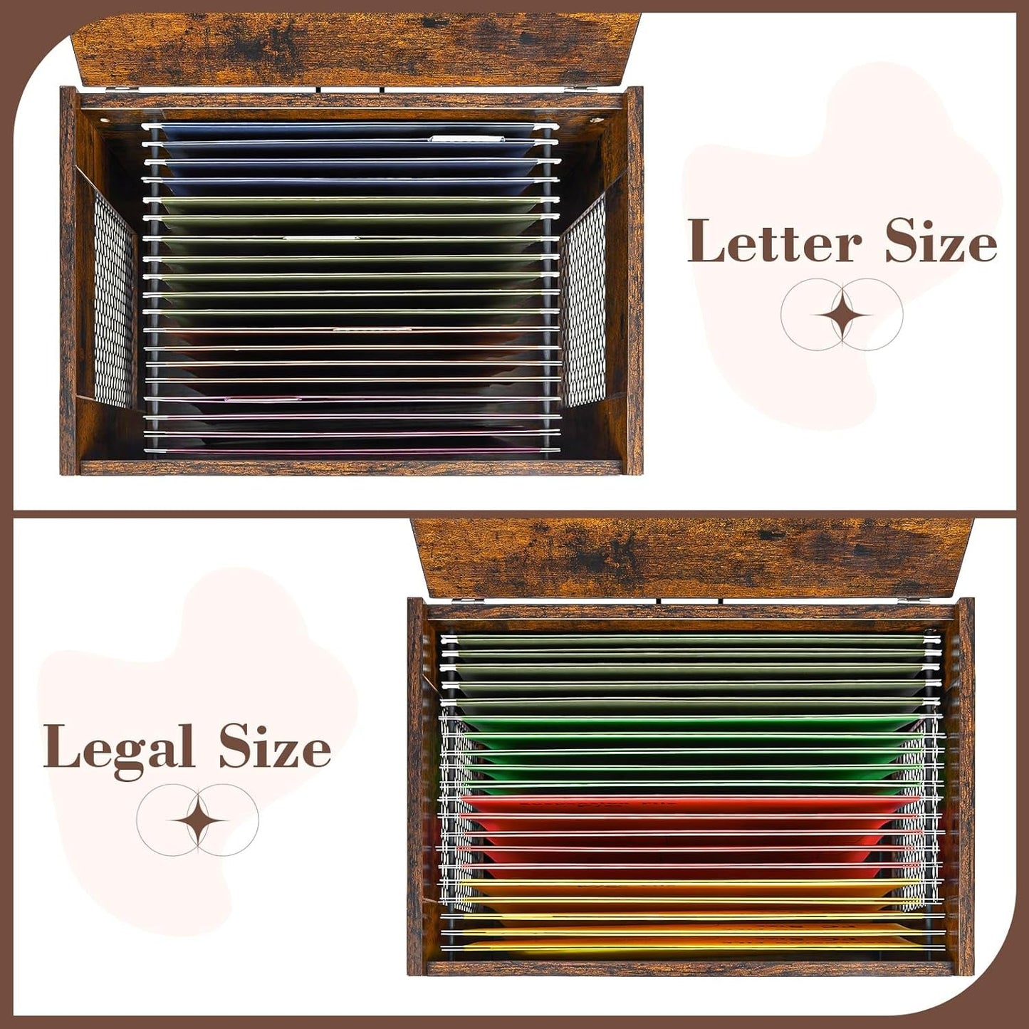 Rolling File Cabinet With Hanging Folders For Mobile Office