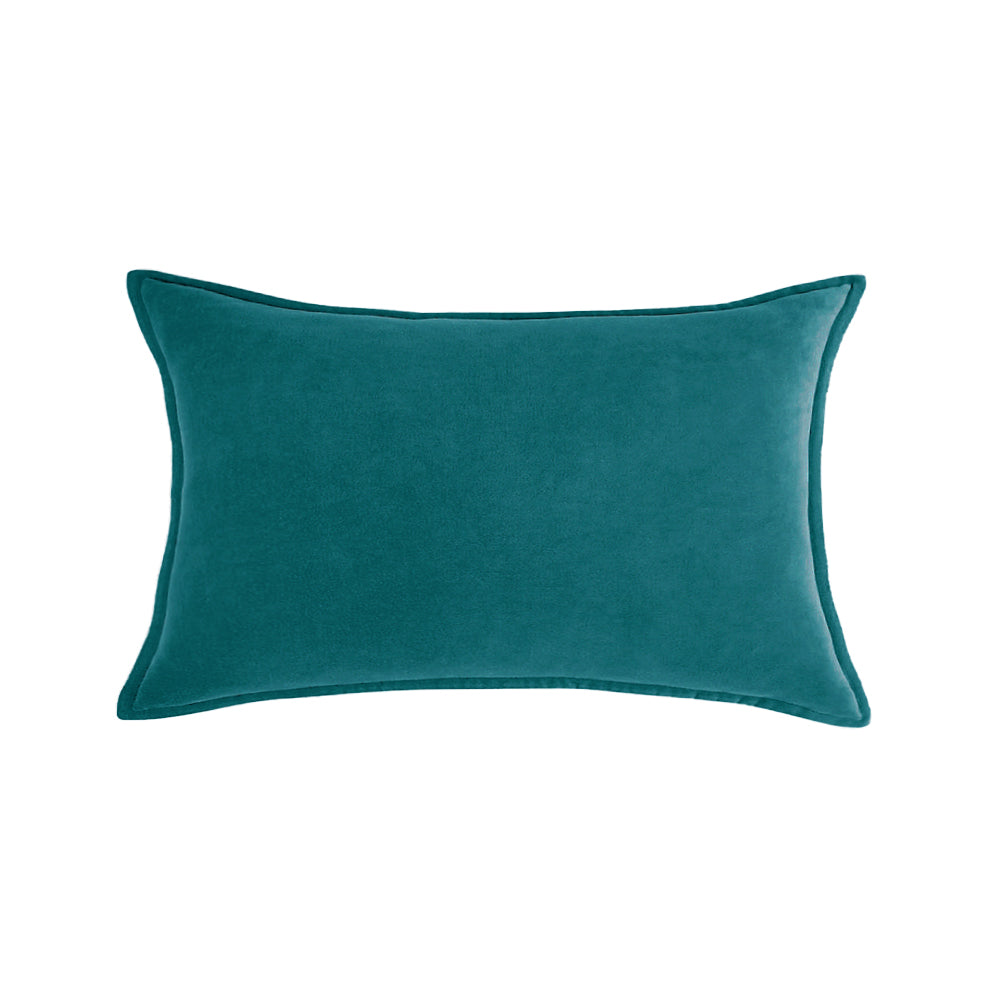 [IN-1XZT158-1 Blue] Rectangular 12x20" lumbar support Velvet Throw Pillow (With insert)