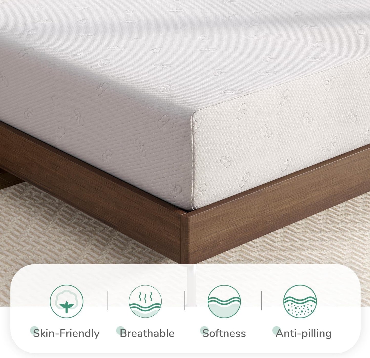 Queen Medium-Firm Memory Foam Mattress with CertiPUR-US Certification