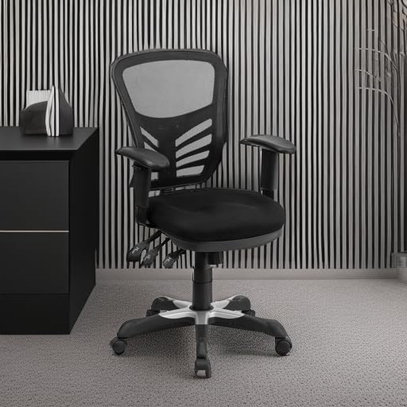 Ergonomic Mesh Office Chair With Adjustable Lumbar Black