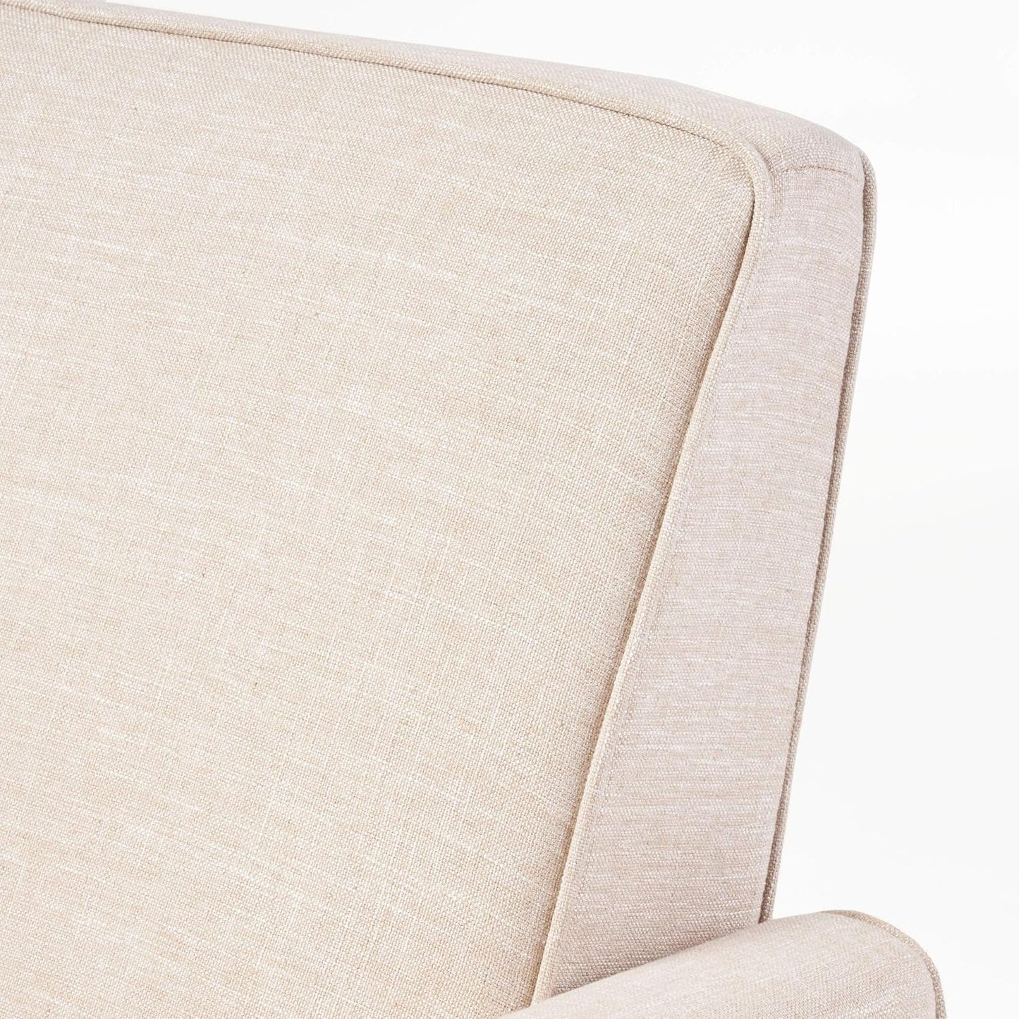 Compact Fabric Recliner Set Of 2 In Beige And Dark Brown
