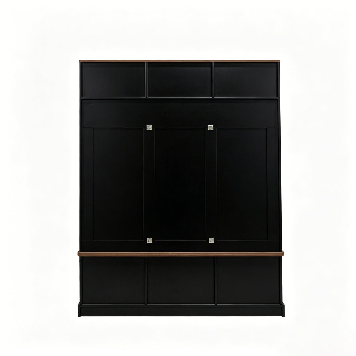 Vibe Haus 71"H Farmhouse Hall Tree with Bench and Shoe Storage