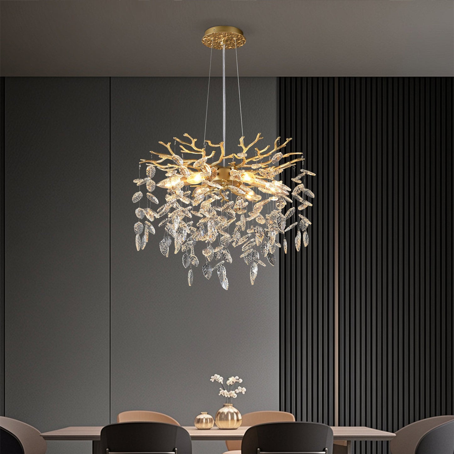 6-Light Chandelier Crystal Ceiling Lamp