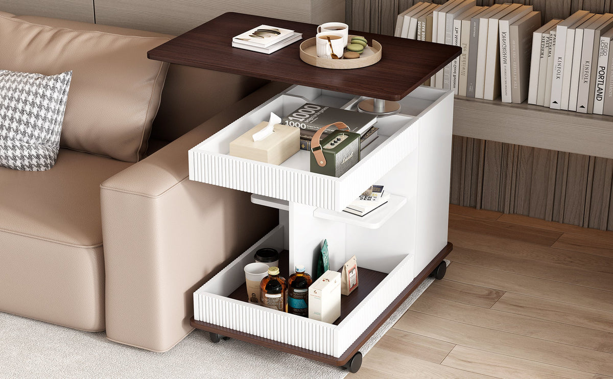 U-Can Adjustable End Table with Wheels