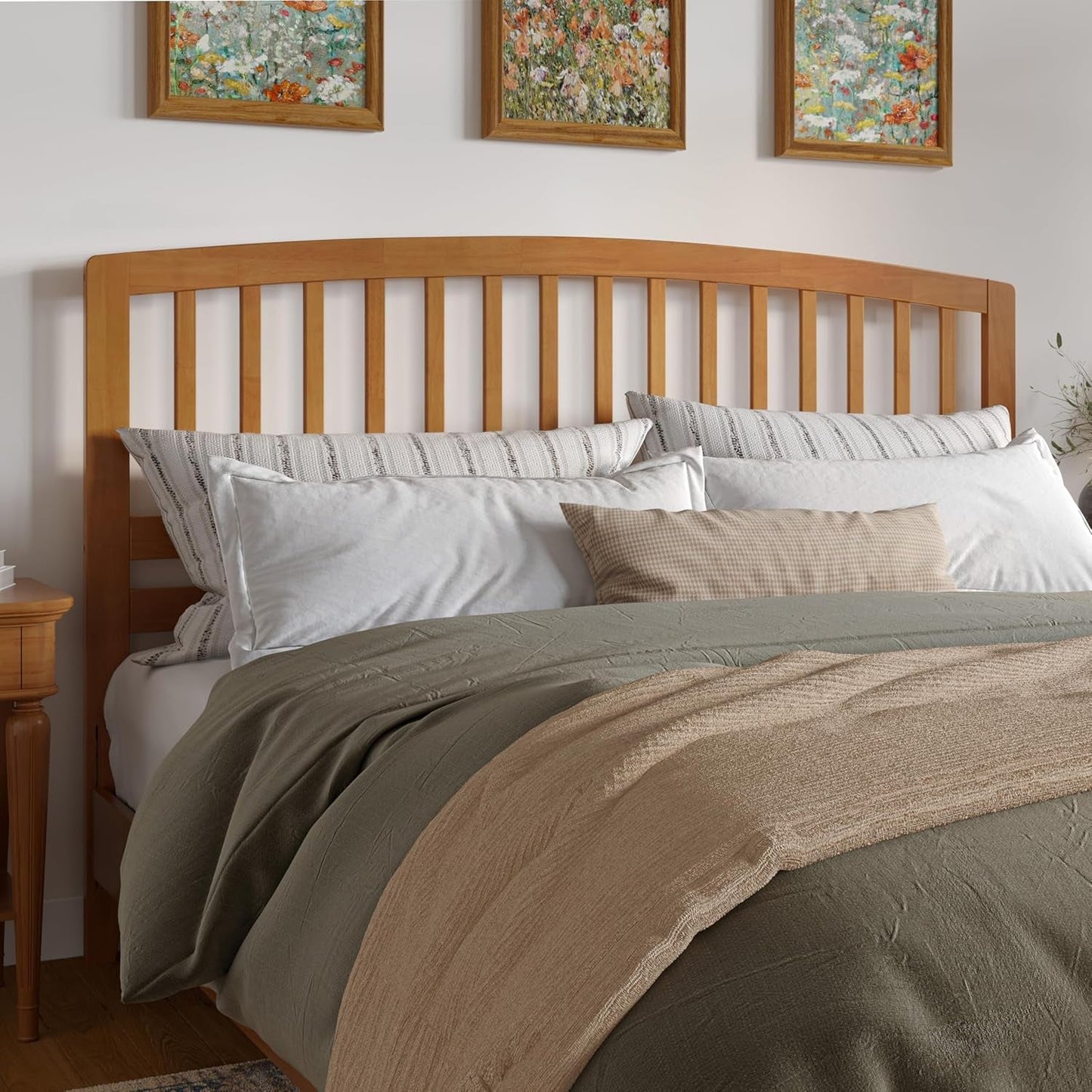 Richmond King Solid Wood Headboard with Charger Feature
