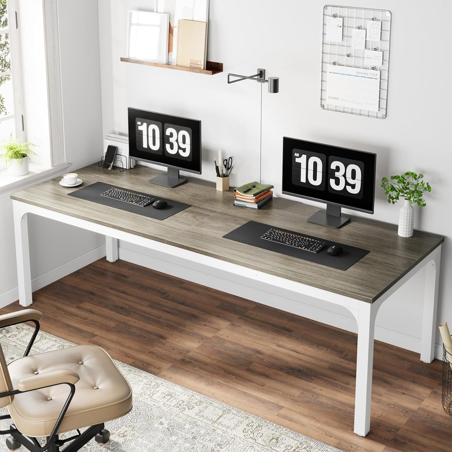78.7 Inch Extra Long Computer Desk For Two People Office