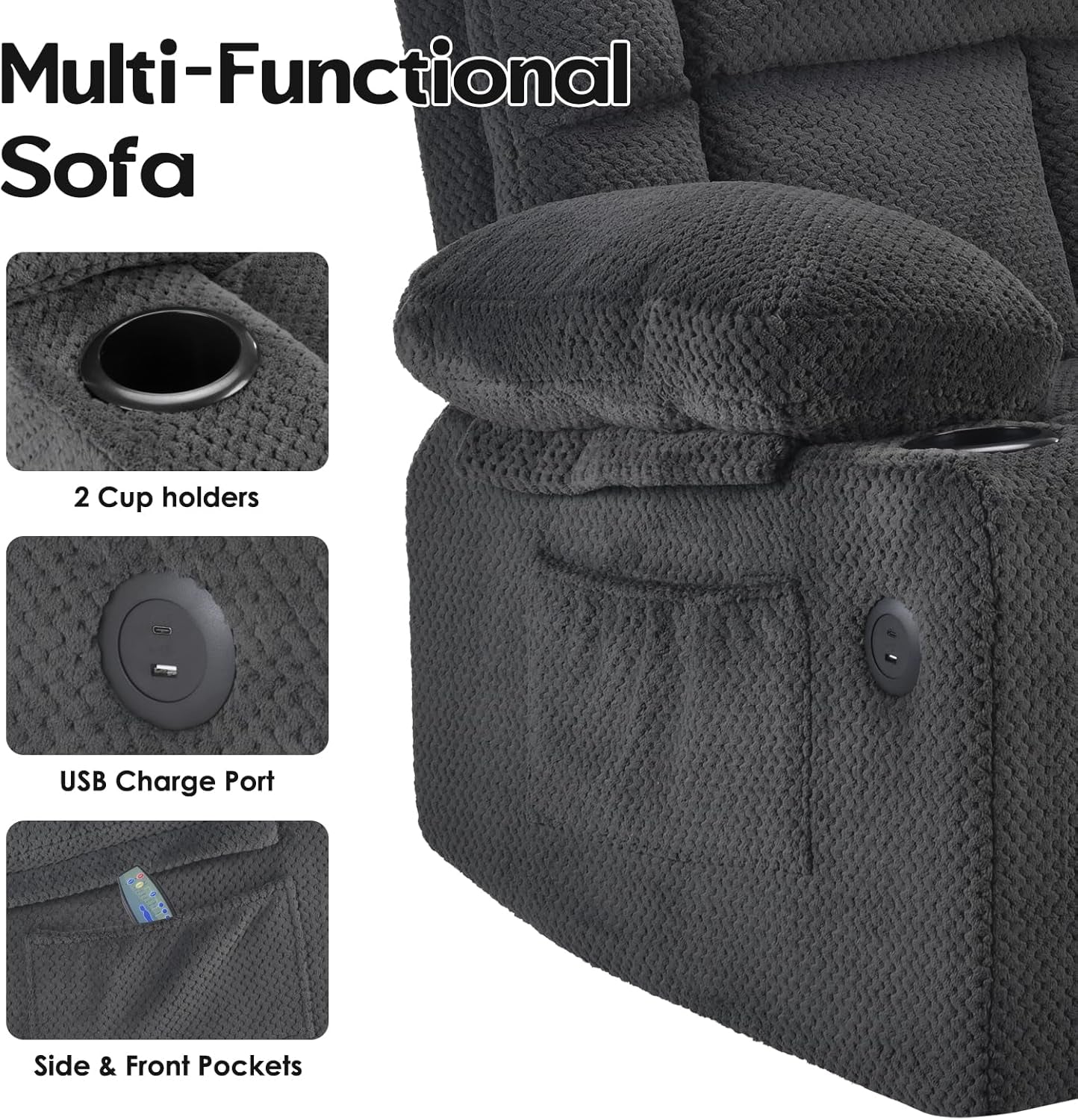 Power Lift Recliner Chair With Massage And Heat USB Ports