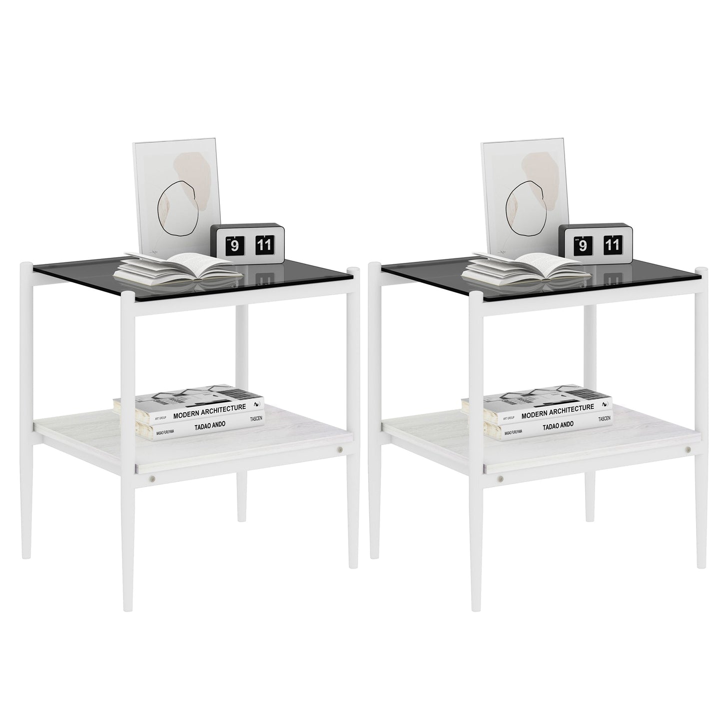 Set of 2 Rectangle End Tables