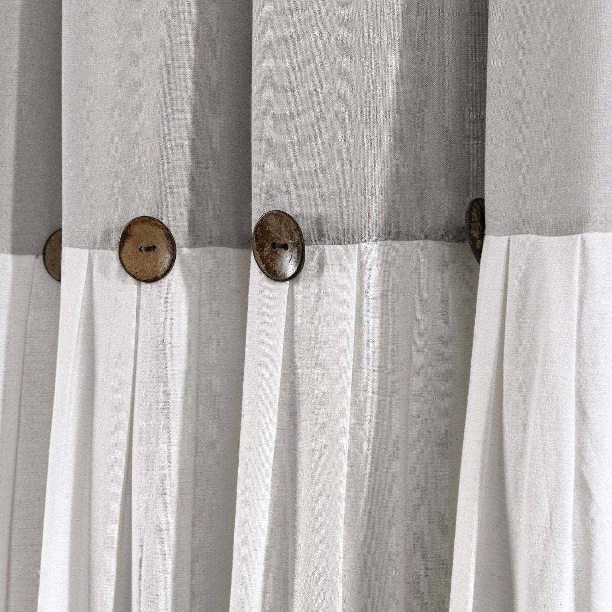 Linen Button Window Curtain (Single Panel)