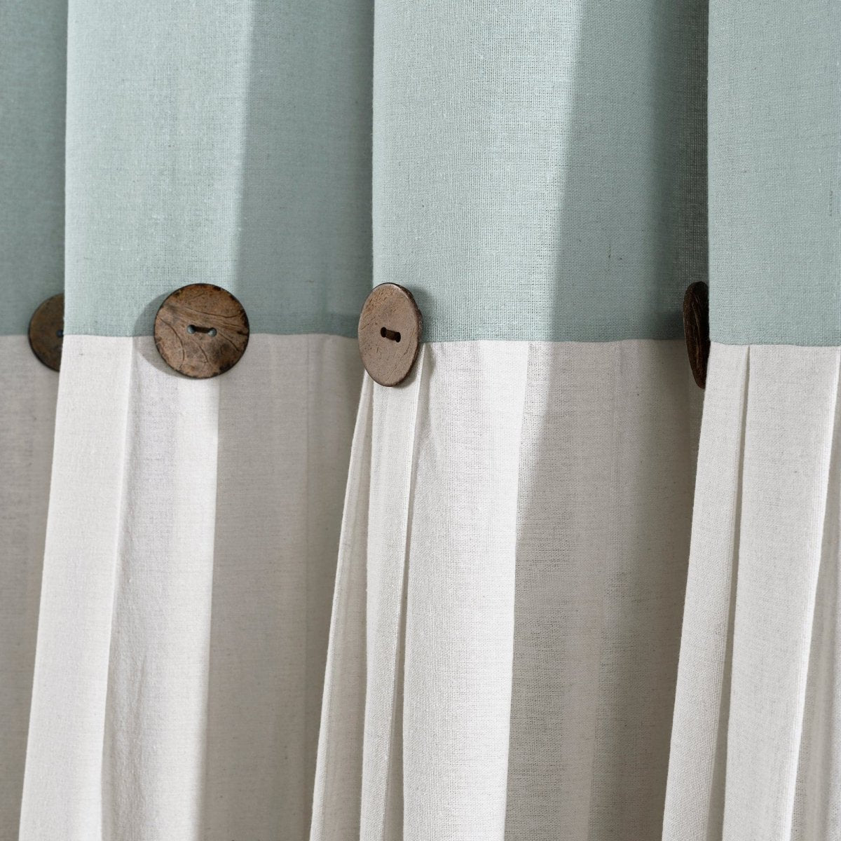 Linen Button Window Curtain (Single Panel)