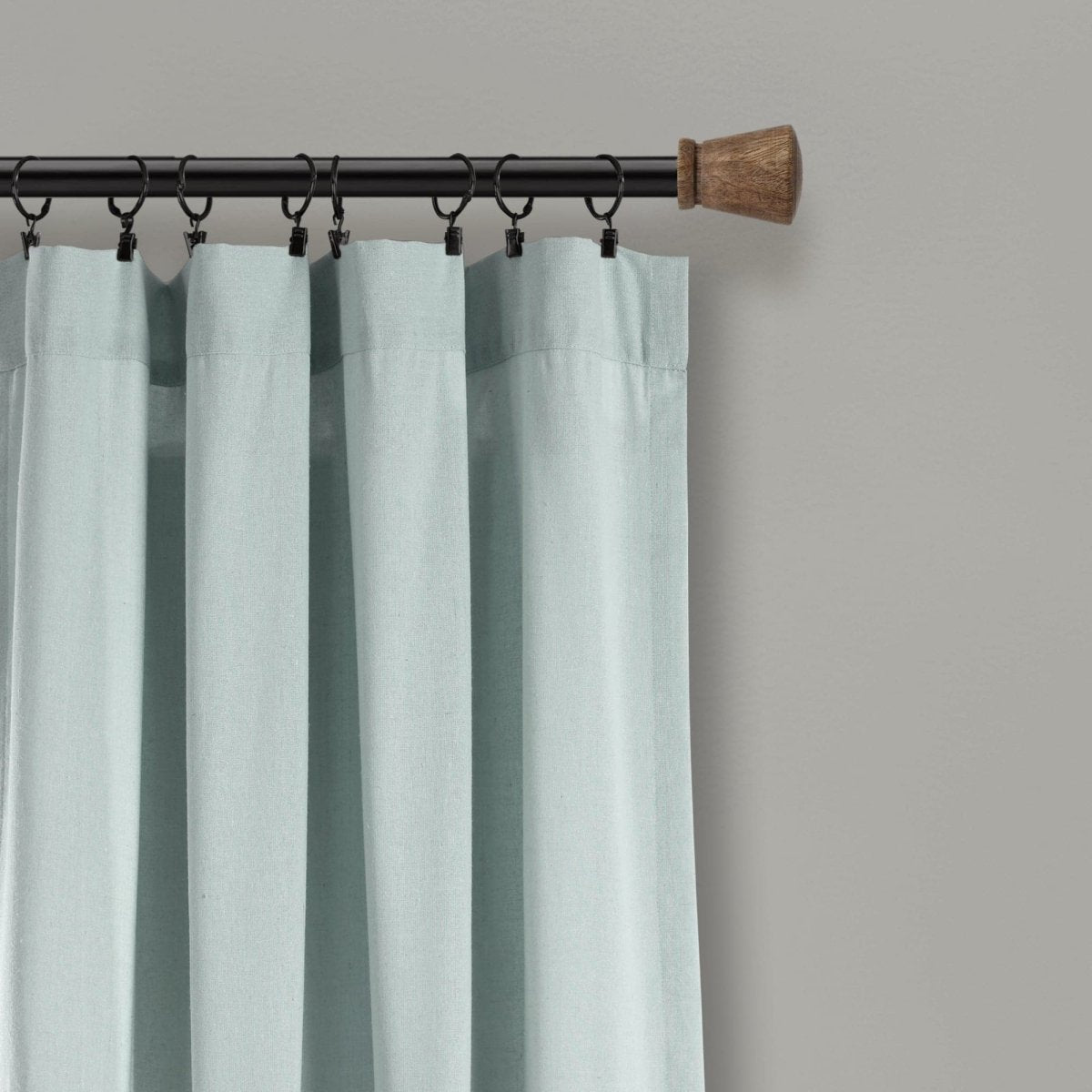 Linen Button Window Curtain (Single Panel)