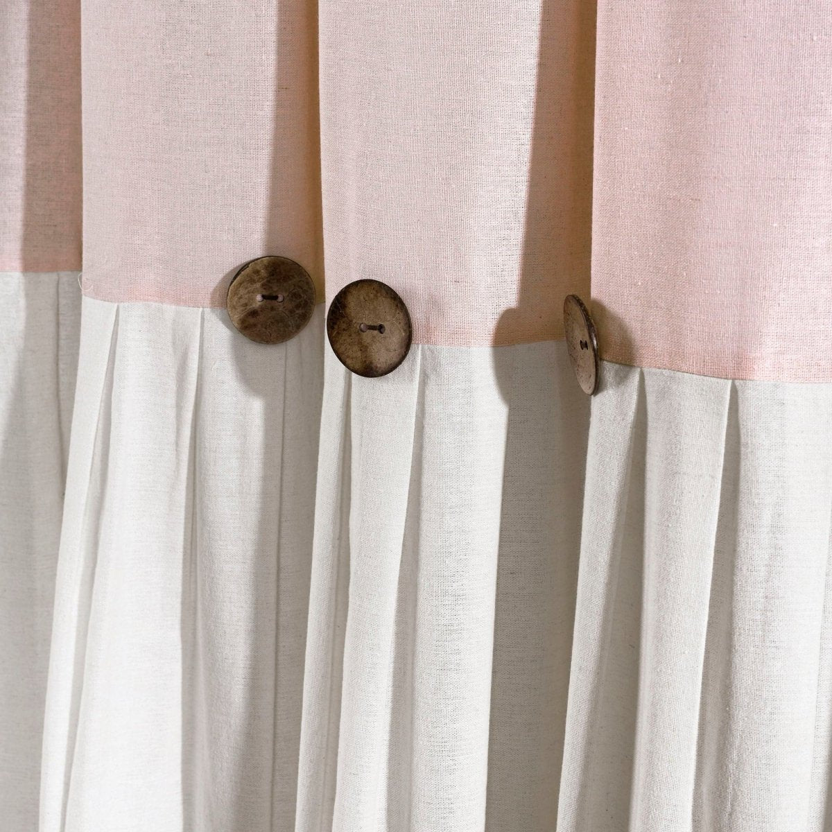 Linen Button Window Curtain (Single Panel)