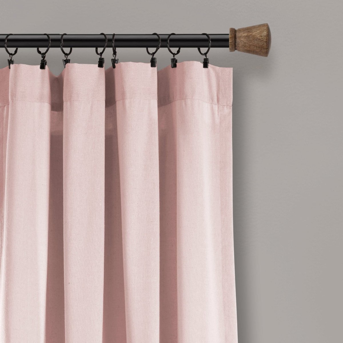 Linen Button Window Curtain (Single Panel)