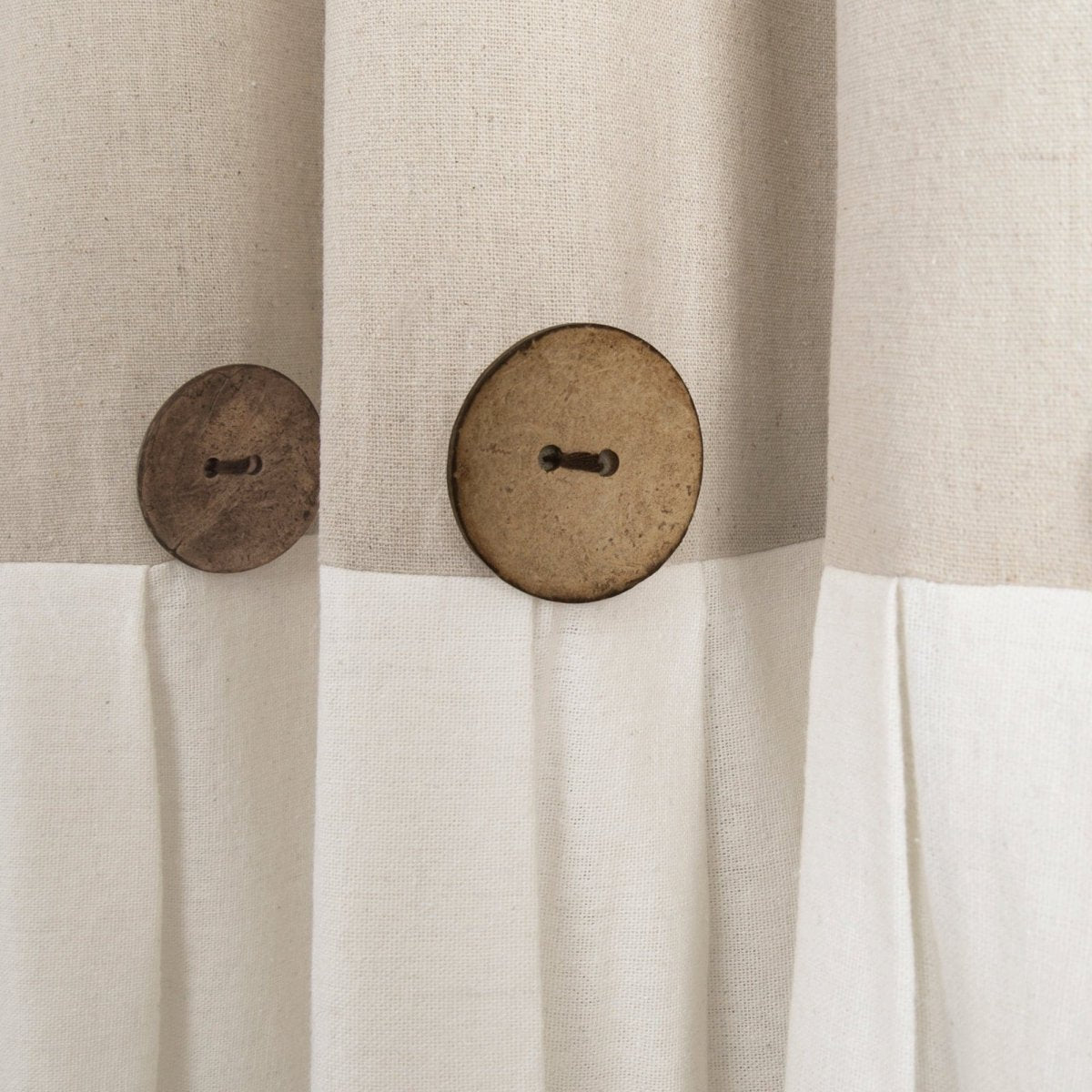 Linen Button Window Curtain (Single Panel)