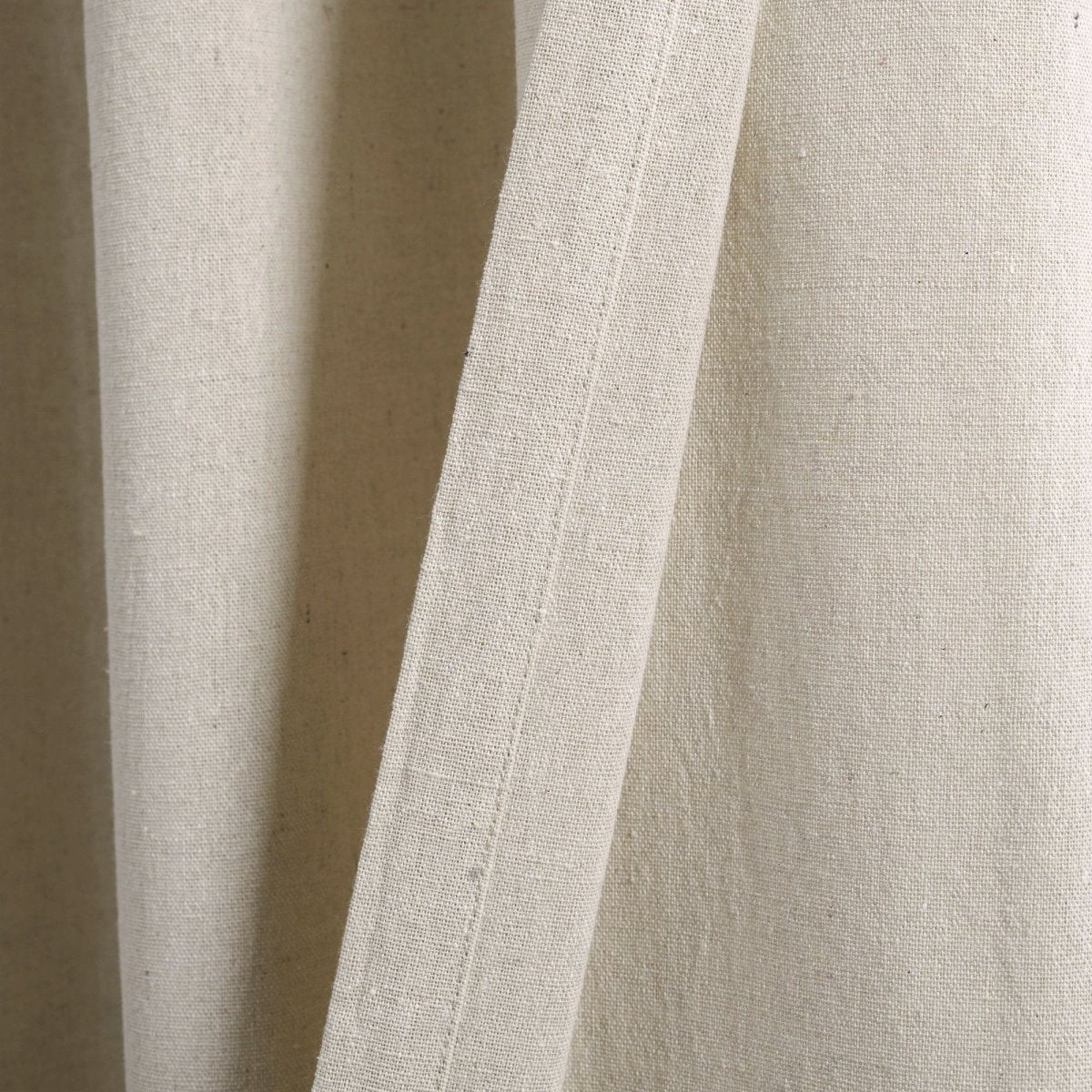 Linen Lace Window Curtain Panel Set
