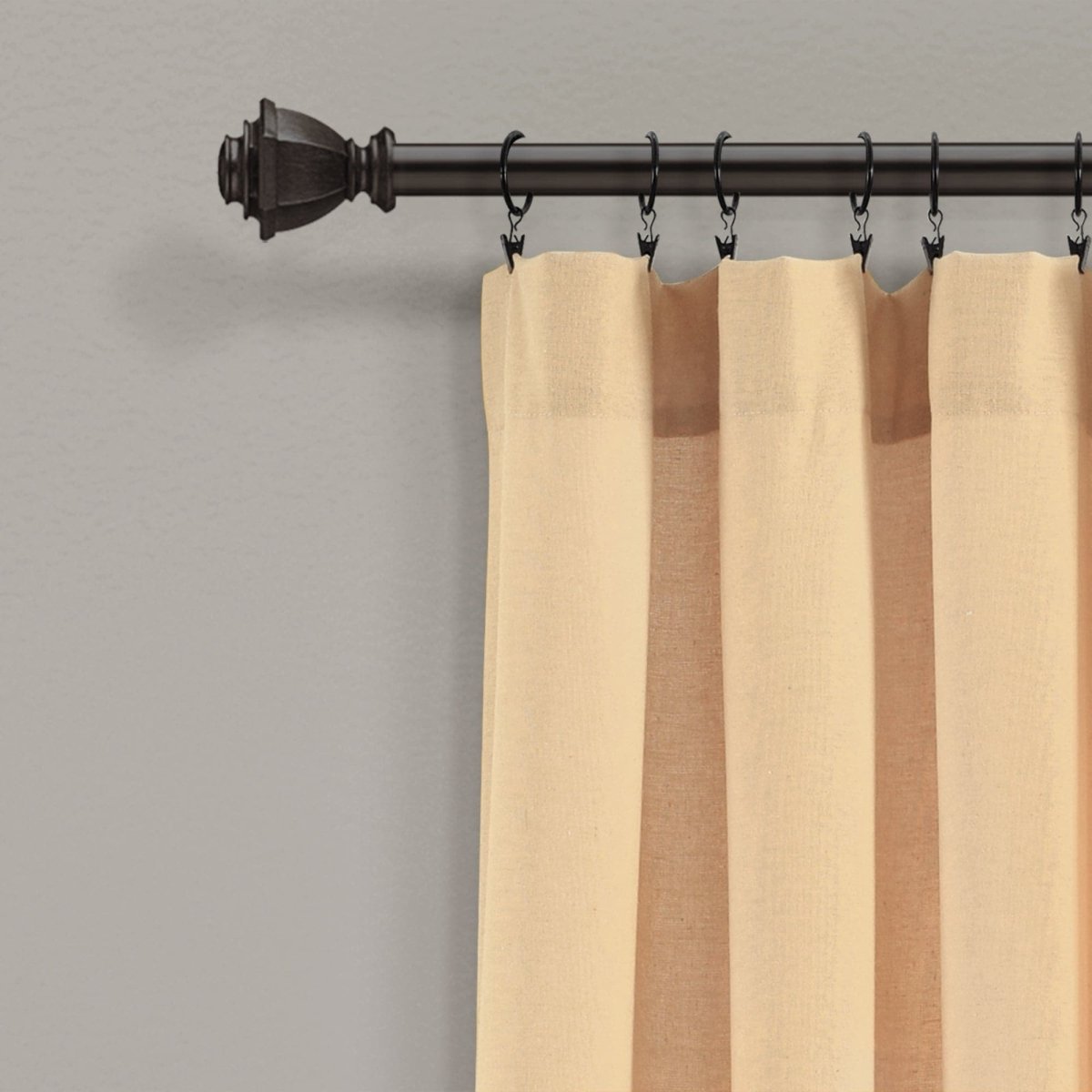 Linen Button Window Curtain (Single Panel)