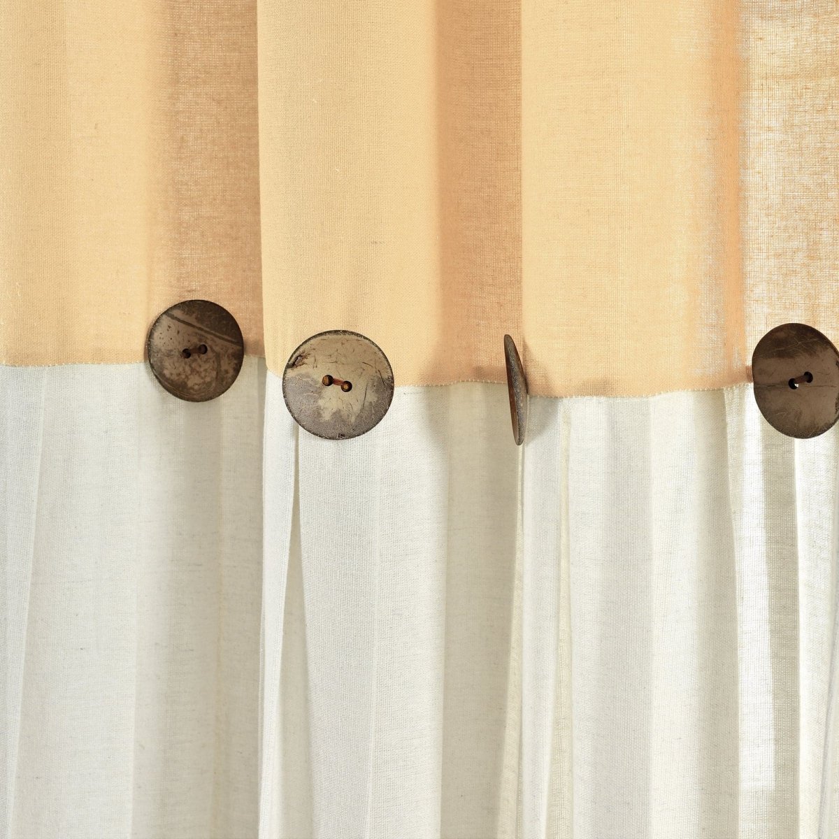 Linen Button Window Curtain (Single Panel)