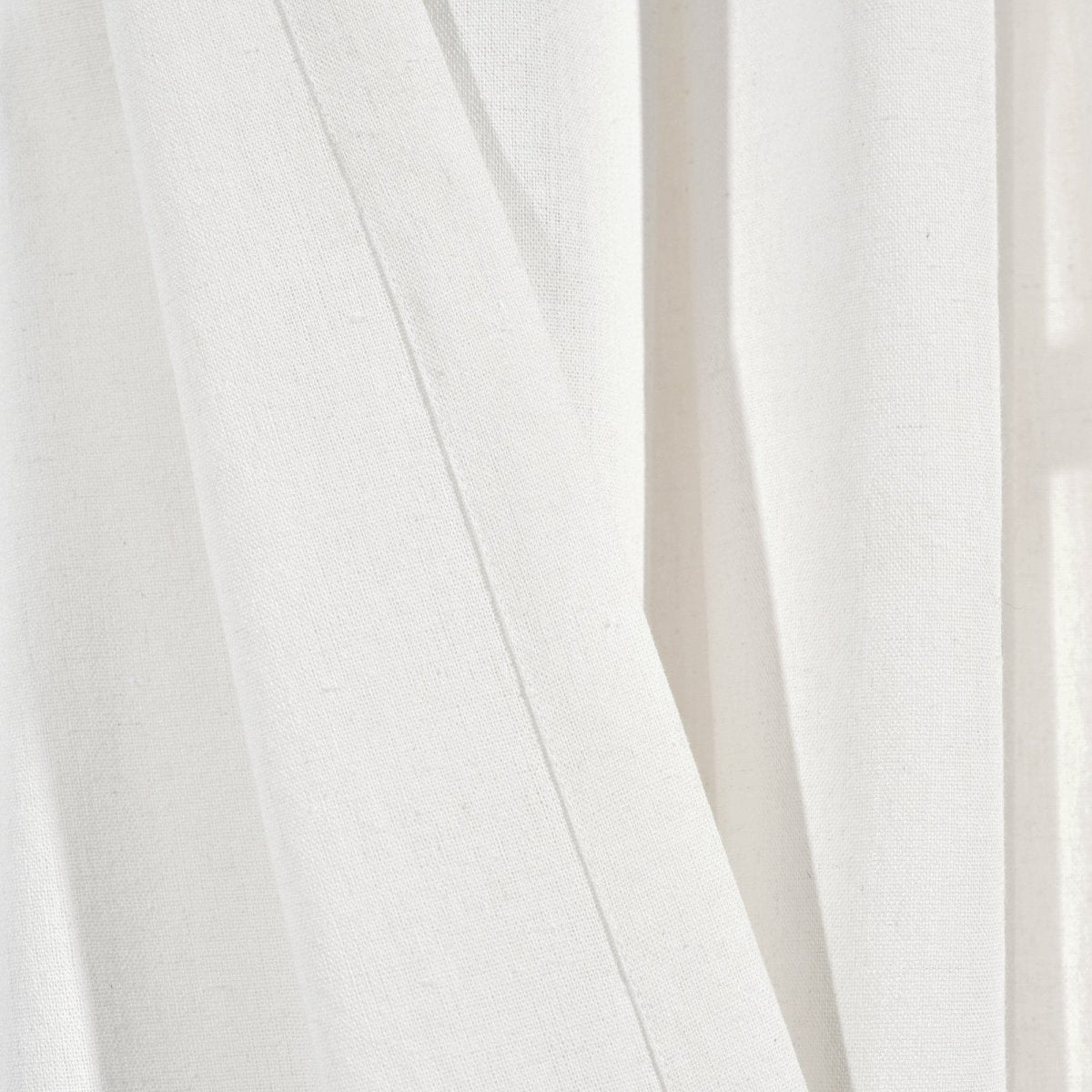 Linen Button Pinched Pleat Window Curtain (Single Panel)