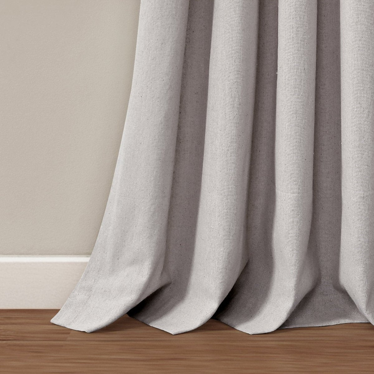 Linen Button Pinched Pleat Window Curtain (Single Panel)