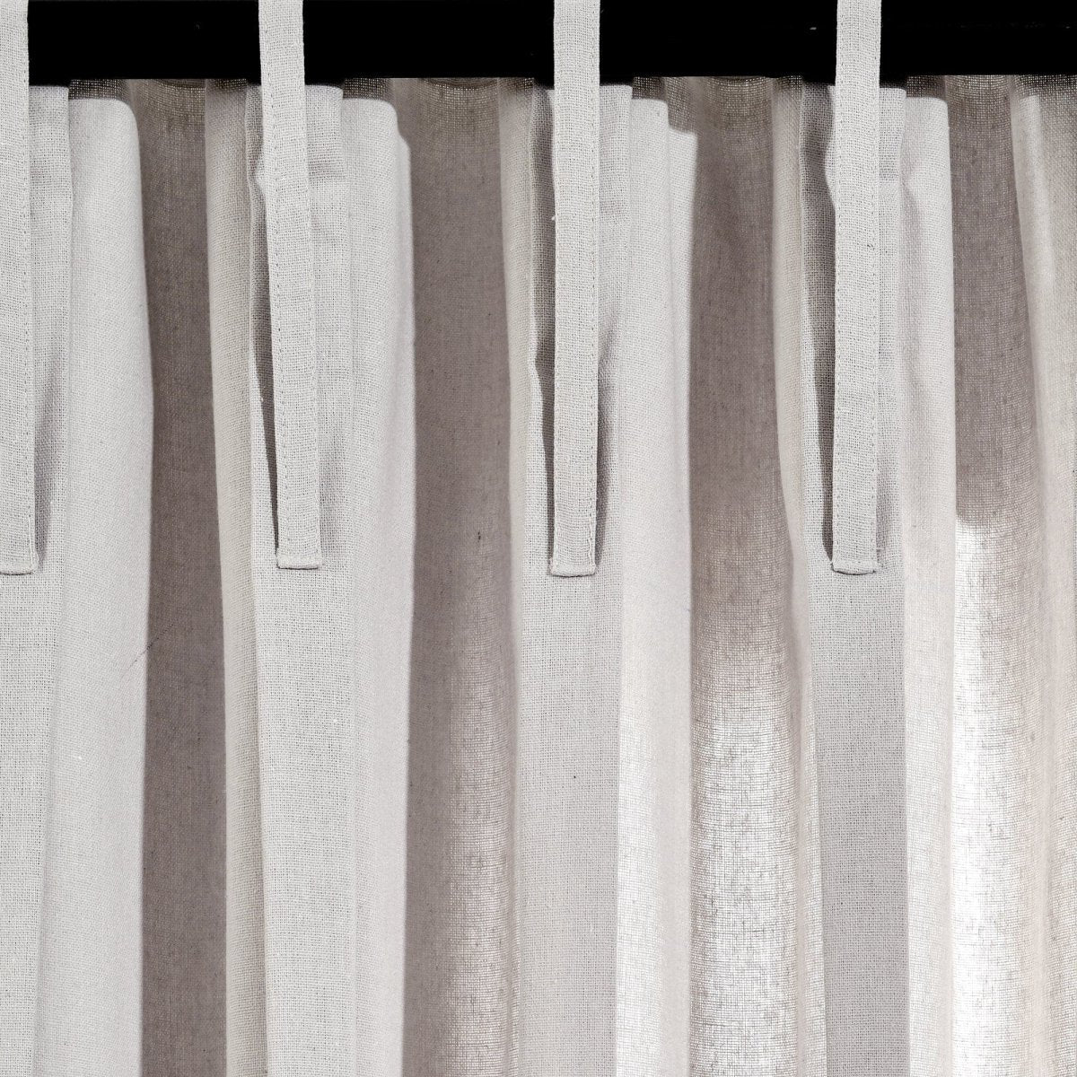 Linen Button Pinched Pleat Window Curtain (Single Panel)