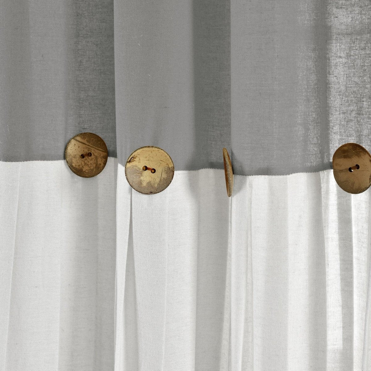Linen Button Window Curtain (Single Panel)