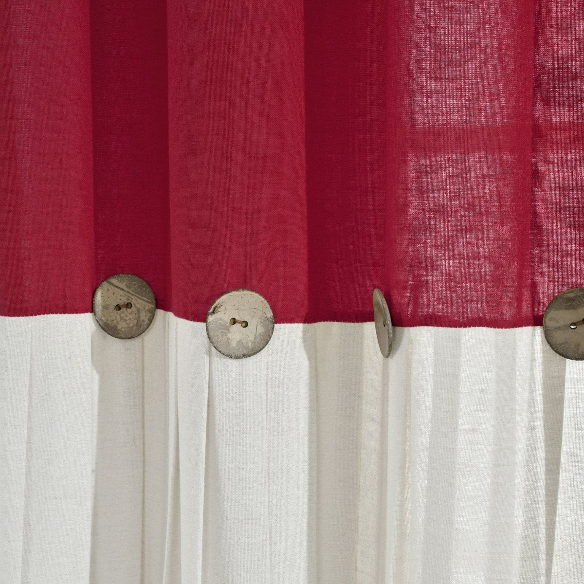 Linen Button Window Curtain (Single Panel)