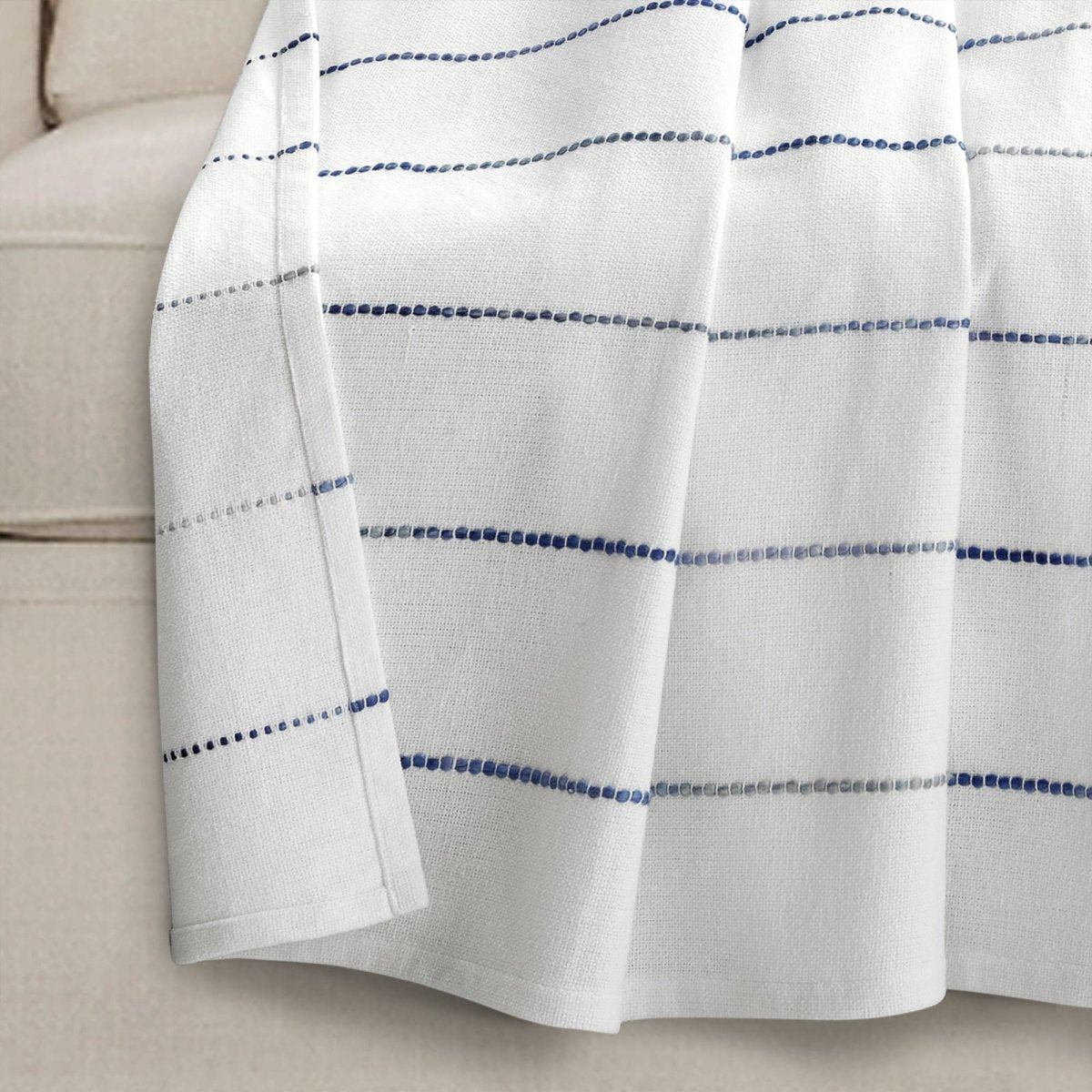 Ombre Stripe Yarn Dyed Recycled Cotton Blend Throw