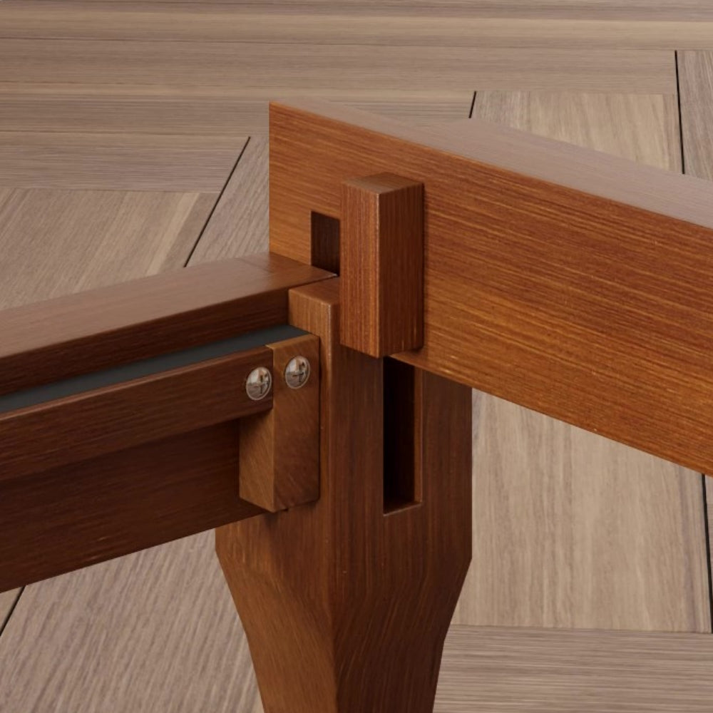 King Size Solid Dry Bamboo Wood Platform Bed