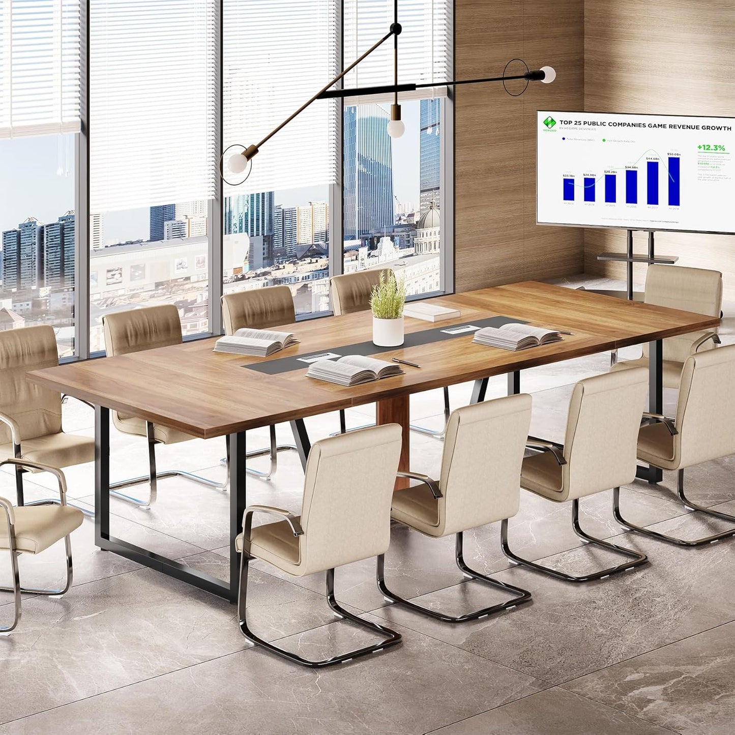94.5" Large Conference Table for 8-10 People