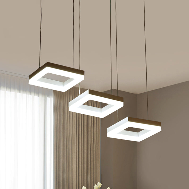 Ayla Modern Marvel: Black & White Acrylic Chandelier