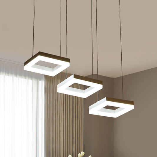 Ayla Modern Marvel: Black & White Acrylic Chandelier