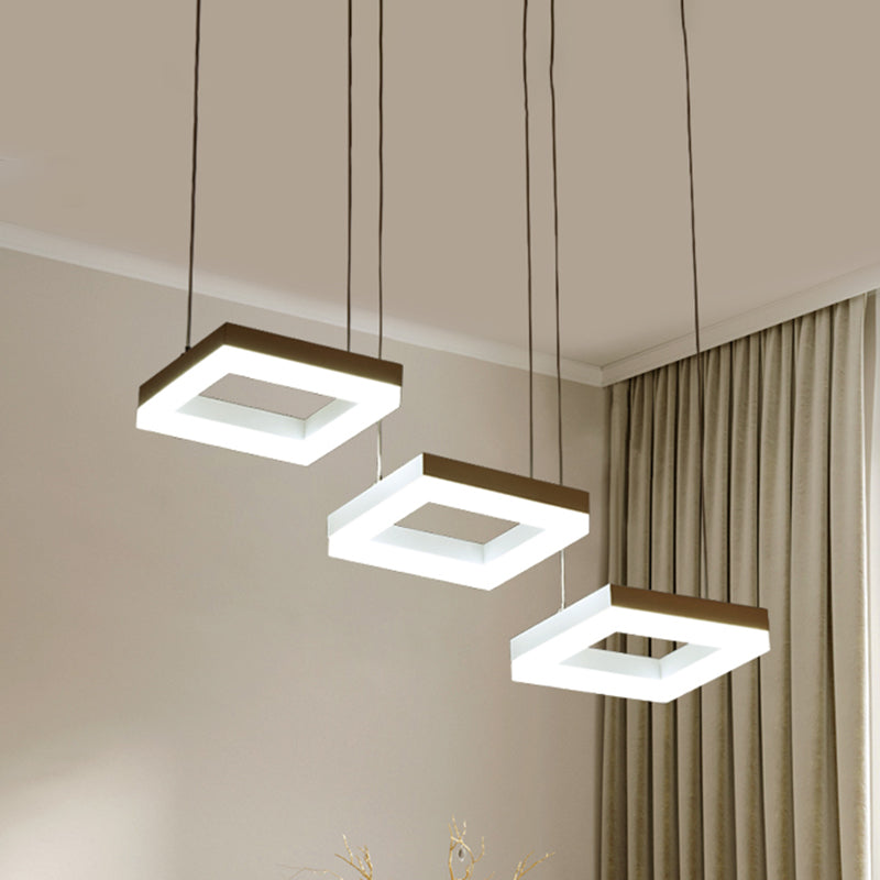 Ayla Modern Marvel: Black & White Acrylic Chandelier