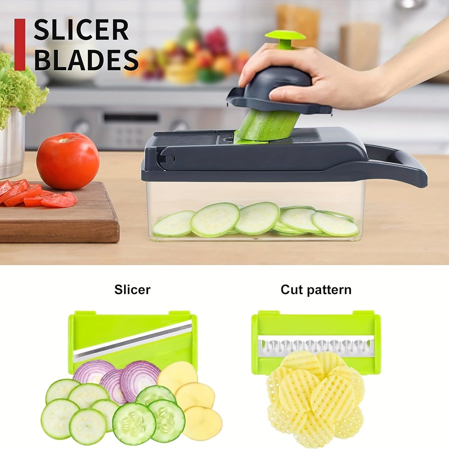 16in1 Multifunctional Vegetable Chopper  Slicer Set