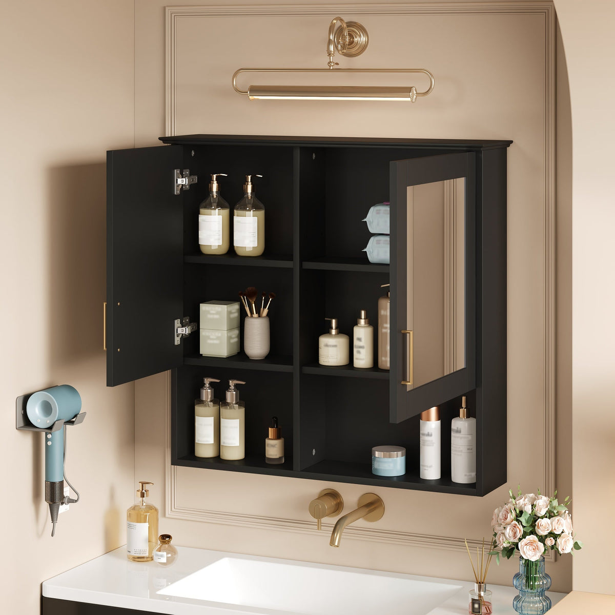 2-in-1 Bathroom Mirror Cabinet