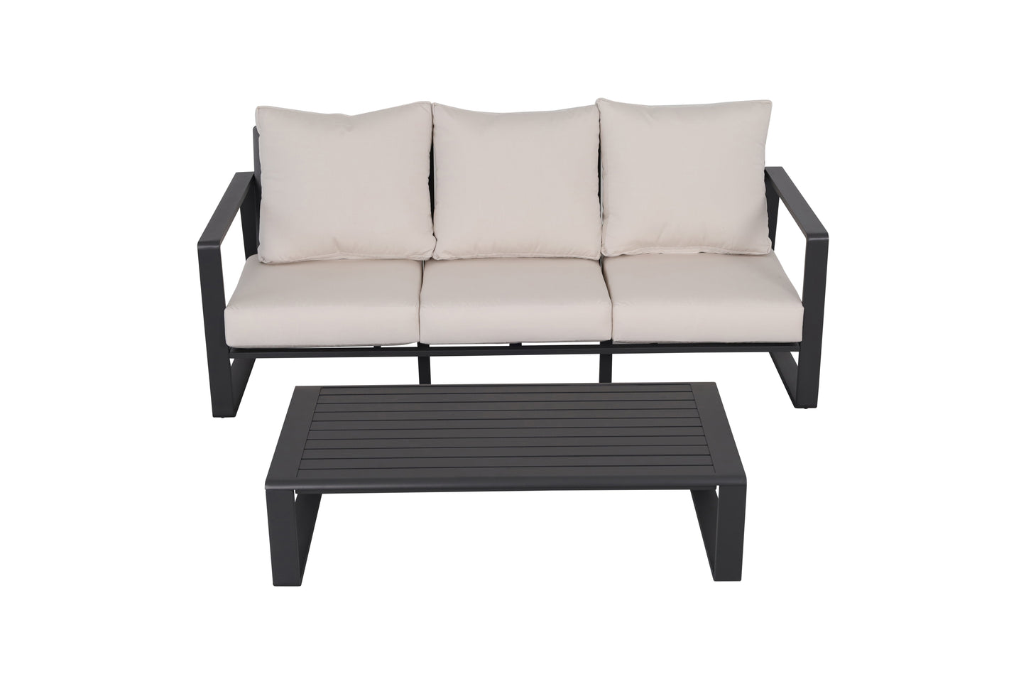Three-seat Sofa + Rectangular Coffee Table