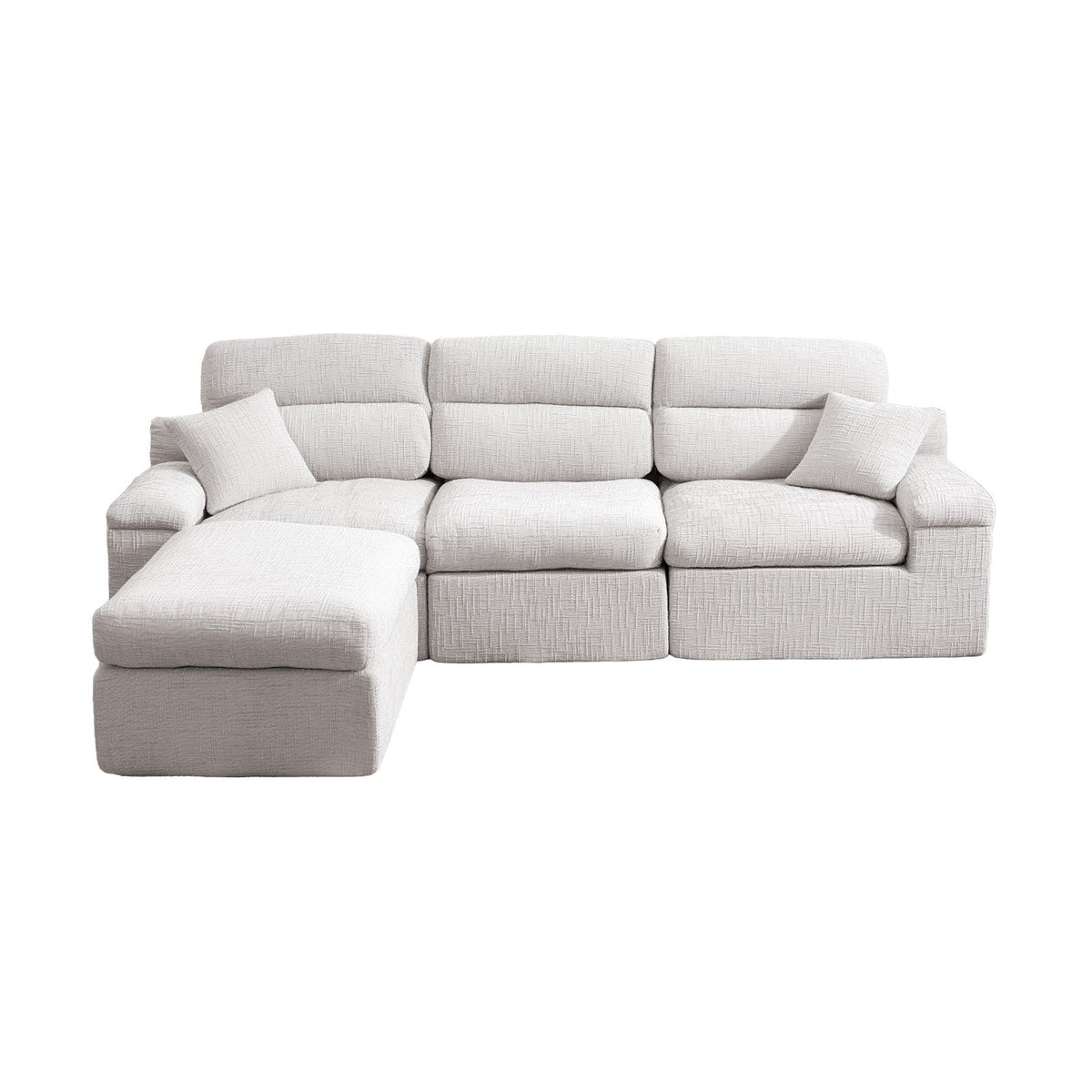 Corner Chaise Sofa with High Backrest