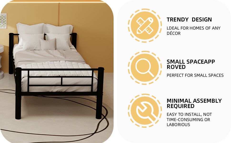 Twin Over Twin Metal Bunk Bed for Kids