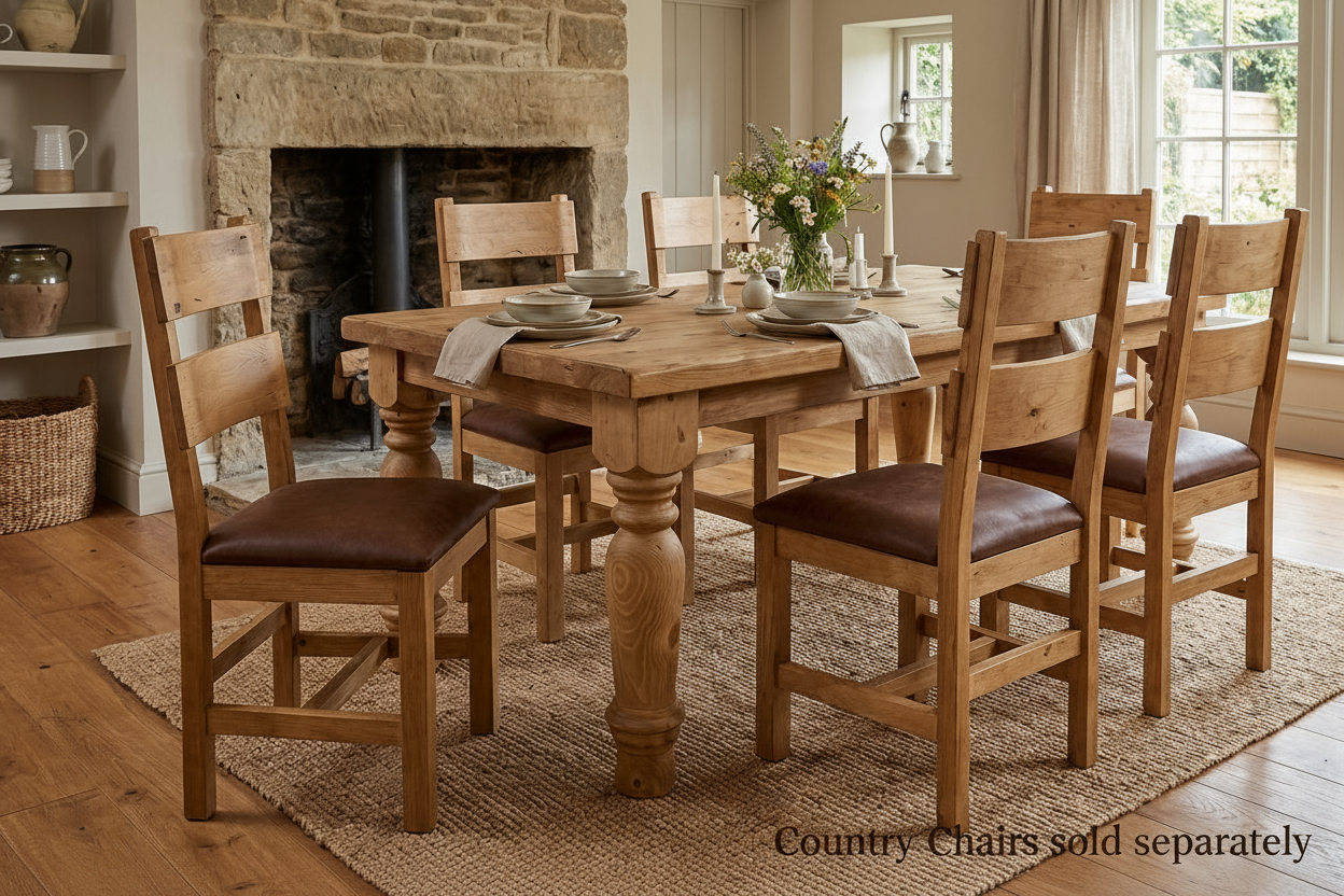 Santa Rita 6' Rustic Dining Table | Rustic Solid Wood Dining table