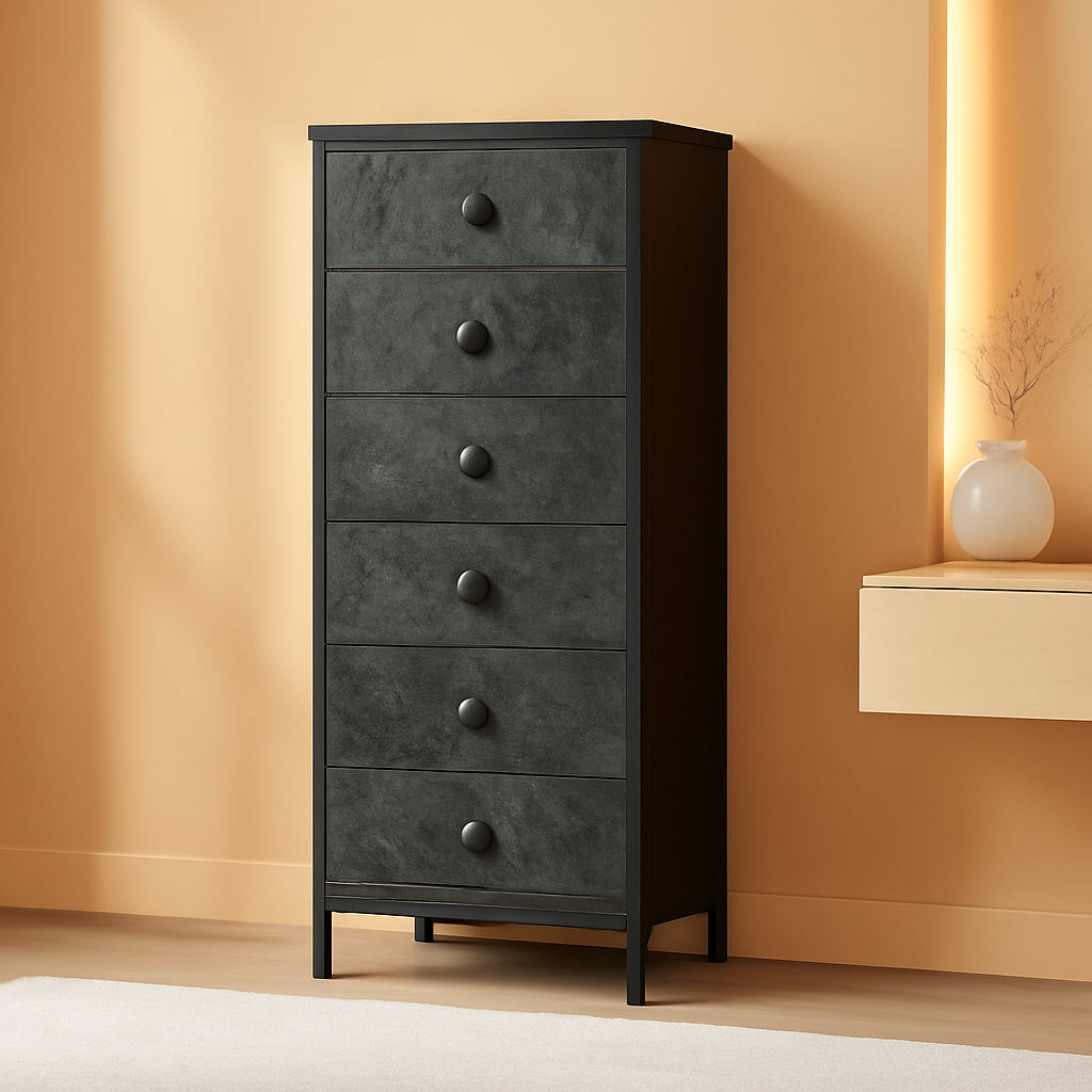 Vertical Dresser With 6 Drawers For Bedroom Vintage Green