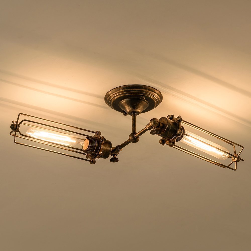 Embrace Industrial Charm and Flexible Illumination: The Rustic Cage Wall Sconce