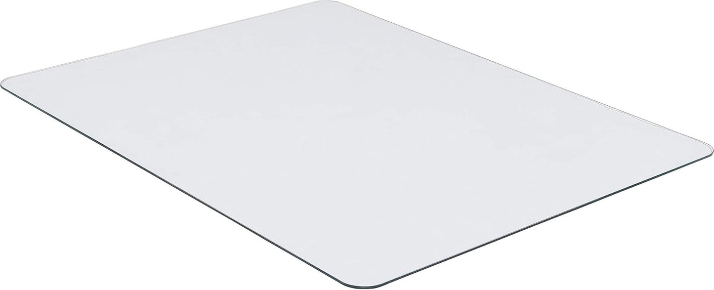 46 Inch Tempered Glass Office Chair Mat Protects Floors